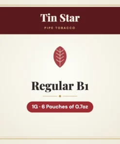 Tin Star Regular Pipe Tobacco B1G1 – 6 Pouches of 0.7oz