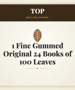 TOP 1 Fine Gummed Original 24 Books of 100 Leaves Rolling Papers
