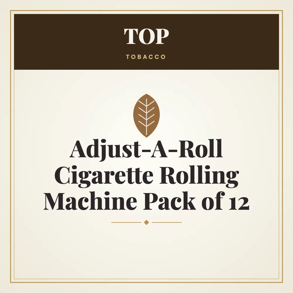 Top Adjust-A-Roll Cigarette Rolling Machine Pack of 12 1 Top Adjust-A-Roll Cigarette Rolling Machine Pack of 12