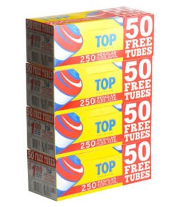 Top Premium King Size Regular Full Flavor Filter Tubes – 4 Cartons of 250