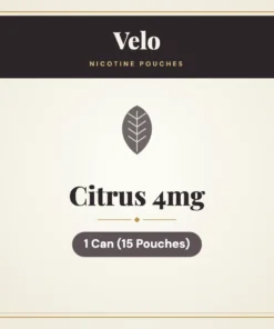 Velo Citrus 4mg Nicotine Pouches – 1 Can (15 Pouches)