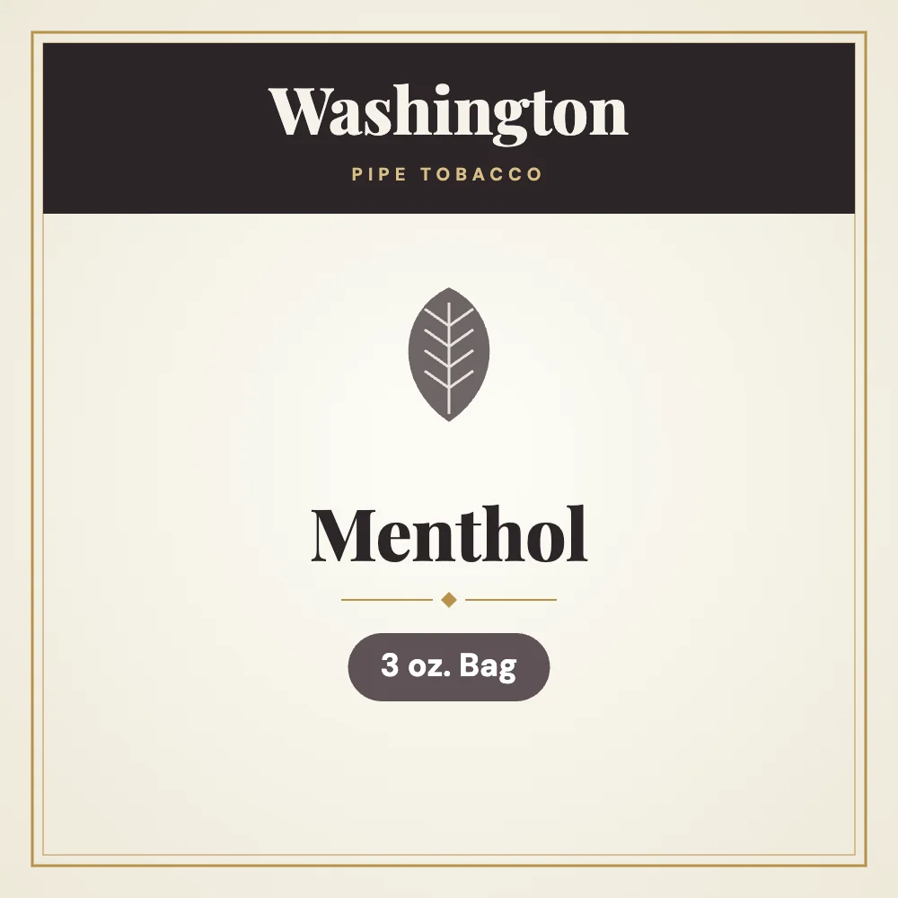 Washington Menthol Pipe Tobacco 3 oz. Bag 1 Washington Menthol Pipe Tobacco 3 oz. Bag