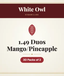 White Owl 1.49 Duos Mango/Pineapple Cigarillos – 30 Packs of 2