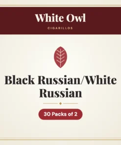 White Owl Black Russian/White Russian Cigarillos – 30 Packs of 2