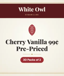 White Owl Cherry Vanilla Cigarillos 99¢ Pre-Priced – 30 Packs of 2