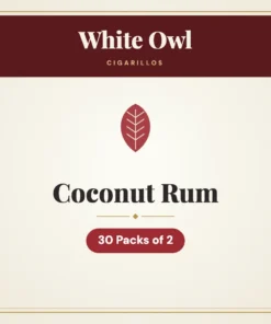 White Owl Coconut Rum Cigarillos – 30 Packs of 2