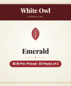 White Owl Emerald Cigarillos $1.19 Pre-Priced – 30 Packs of 2