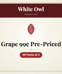 White Owl Grape Cigarillos 99¢ Pre-Priced – 30 Packs of 2