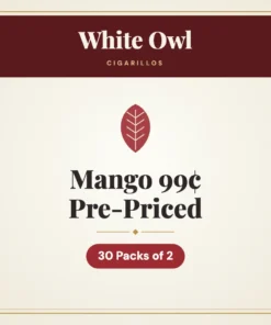 White Owl Mango Cigarillos 99¢ Pre-Priced – 30 Packs of 2