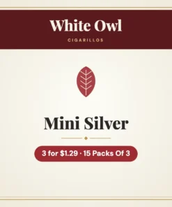White Owl Mini Silver Cigarillos 3 for $1.29 – 15 Packs Of 3