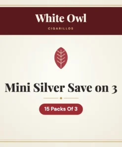 White Owl Mini Silver Cigarillos Save on 3 – 15 Packs Of 3