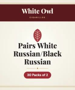 White Owl Pairs White Russian/Black Russian Cigarillos – 30 Packs of 2