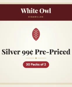 White Owl Silver Cigarillos 99¢ Pre-Priced – 30 Packs of 2