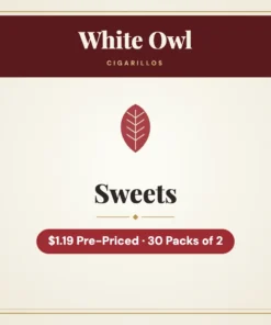 White Owl Sweets Cigarillos $1.19 Pre-Priced – 30 Packs of 2