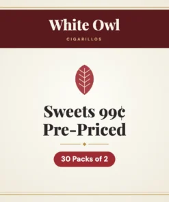 White Owl Sweets Cigarillos 99¢ Pre-Priced – 30 Packs of 2