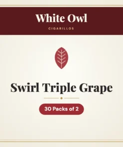 White Owl Swirl Triple Grape Cigarillos – 30 Packs of 2