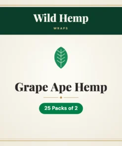 Wild Hemp Grape Ape Hemp Wraps – 25 Packs of 2