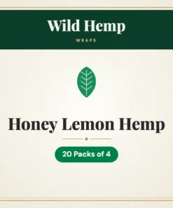 Wild Hemp Honey Lemon Hemp Wraps – 20 Packs of 4
