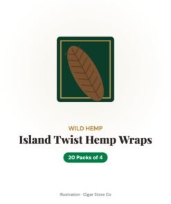 Wild Hemp Island Twist Hemp Wraps – 20 Packs of 4