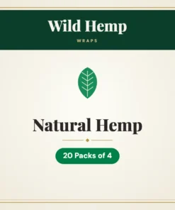 Wild Hemp Natural Hemp Wraps – 20 Packs of 4
