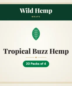 Wild Hemp Tropical Buzz Hemp Wraps – 20 Packs of 4