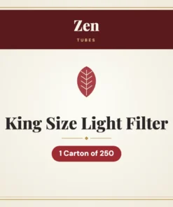 Zen King Size Light Filter Tubes – 1 Carton of 250