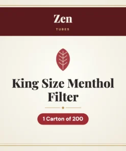 Zen King Size Menthol Filter Tubes – 1 Carton of 200