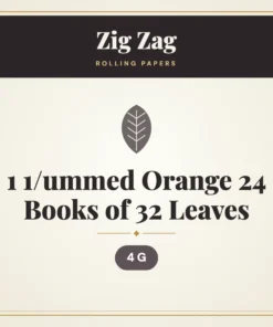 Zig Zag 1 1/4 Gummed Orange 24 Books of 32 Leaves Rolling Papers