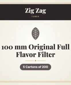 Zig Zag 100 mm Original Full Flavor Filter Tubes – 5 Cartons of 200