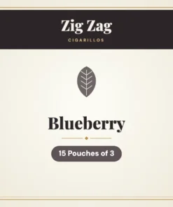 Zig Zag Blueberry Cigarillos – 15 Pouches of 3
