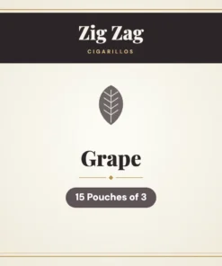 Zig Zag Grape Cigarillos – 15 Pouches of 3