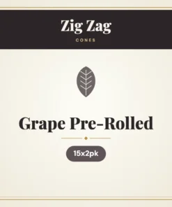 Zig Zag Grape Pre-Rolled Cones – 15x2pk