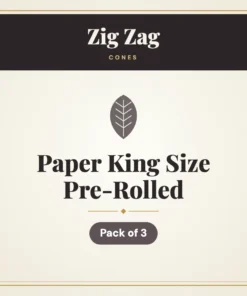 Zig Zag Paper King Size Pre-Rolled Cones – Pack of 3