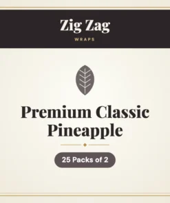 Zig Zag Premium Classic Pineapple Wraps – 25 Packs of 2