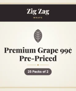 Zig Zag Premium Grape Wraps 99¢ Pre-Priced – 25 Packs of 2