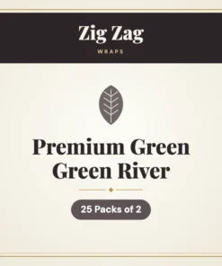 Zig Zag Premium Green Green River Wraps – 25 Packs of 2
