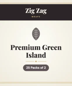 Zig Zag Premium Green Island Wraps – 25 Packs of 2
