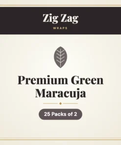 Zig Zag Premium Green Maracuja Wraps – 25 Packs of 2