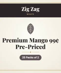 Zig Zag Premium Mango Wraps 99¢ Pre-Priced – 25 Packs of 2