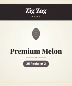 Zig Zag Premium Melon Wraps – 25 Packs of 2