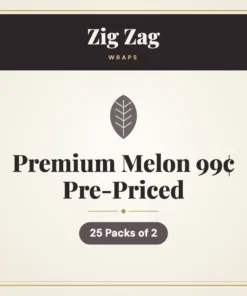 Zig Zag Premium Melon Wraps 99¢ Pre-Priced – 25 Packs of 2