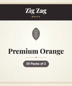 Zig Zag Premium Orange Wraps – 25 Packs of 2