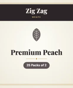 Zig Zag Premium Peach Wraps – 25 Packs of 2