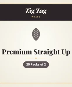 Zig Zag Premium Straight Up Wraps – 25 Packs of 2