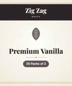 Zig Zag Premium Vanilla Wraps – 25 Packs of 2