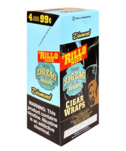Zig Zag Rillo Size Diamond Wraps – 15 Pouches of 4