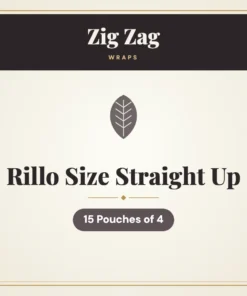 Zig Zag Rillo Size Straight Up Wraps – 15 Pouches of 4