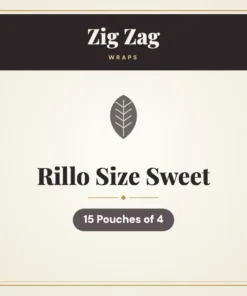Zig Zag Rillo Size Sweet Wraps – 15 Pouches of 4