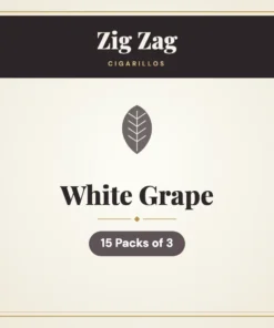 Zig Zag White Grape Cigarillos – 15 Packs of 3