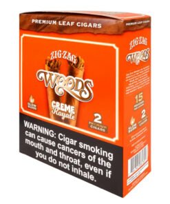Zig Zag Woods Creme Royale Premium Leaf Cigars – 15 pouches of 2
